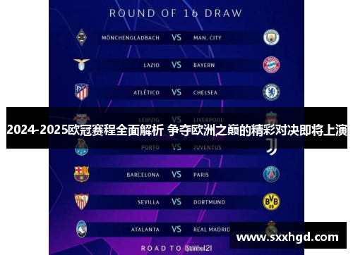 2024-2025欧冠赛程全面解析 争夺欧洲之巅的精彩对决即将上演
