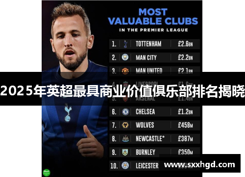 2025年英超最具商业价值俱乐部排名揭晓
